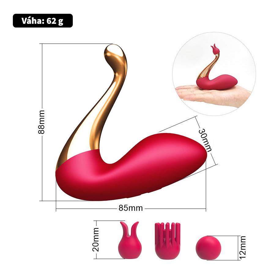BASIC X The Swan vibrátor na klitoris červený - Image 3