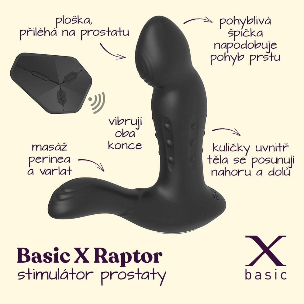 BASIC X Raptor stimulátor prostaty černý - Obrázek 2