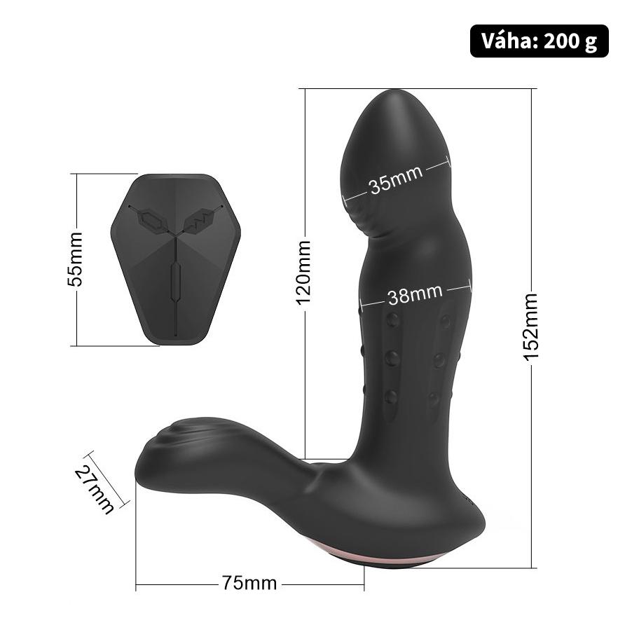 BASIC X Raptor stimulátor prostaty černý