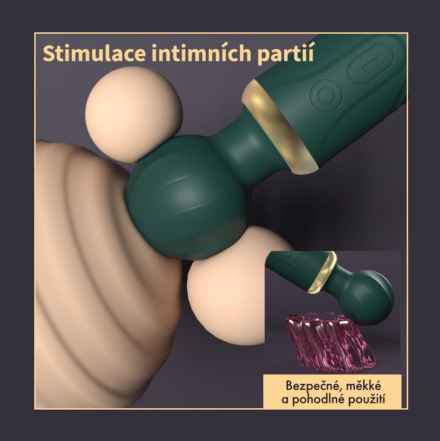 BASIC X Elisa oboustranná masážní hlavice zelená