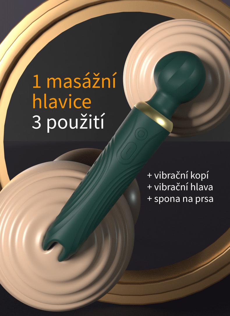 BASIC X Elisa oboustranná masážní hlavice zelená