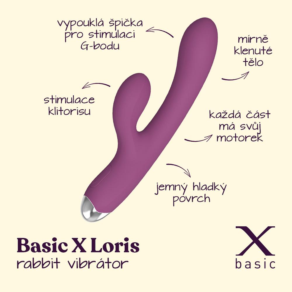 BASIC X Loris rabbit vibrátor fialový - Image 2