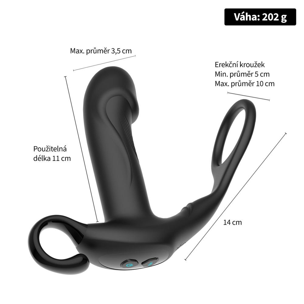 BASIC X Levante vibrační stimulátor prostaty s pulzacemi černý