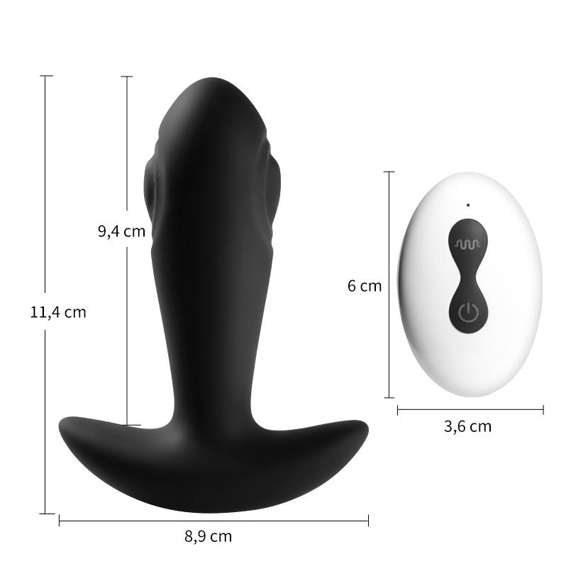 BASIC X Reggie vibrační anální kolík černý - Obrázek 3