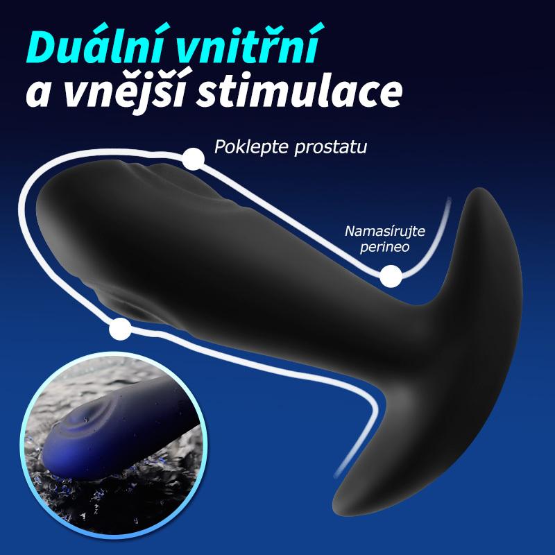 BASIC X Reggie vibrační anální kolík černý