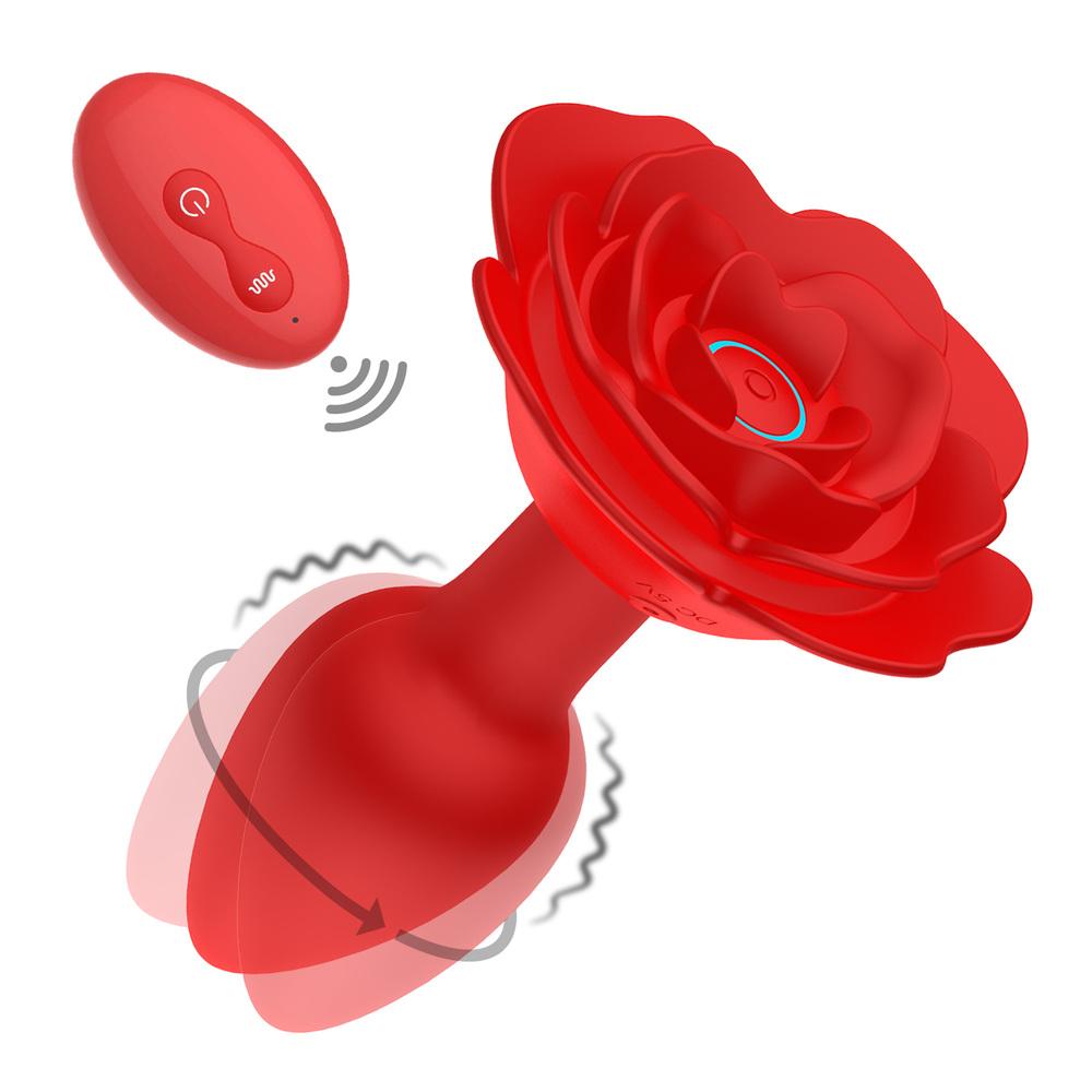 Basic X rotační a vibrační anální kolík červený