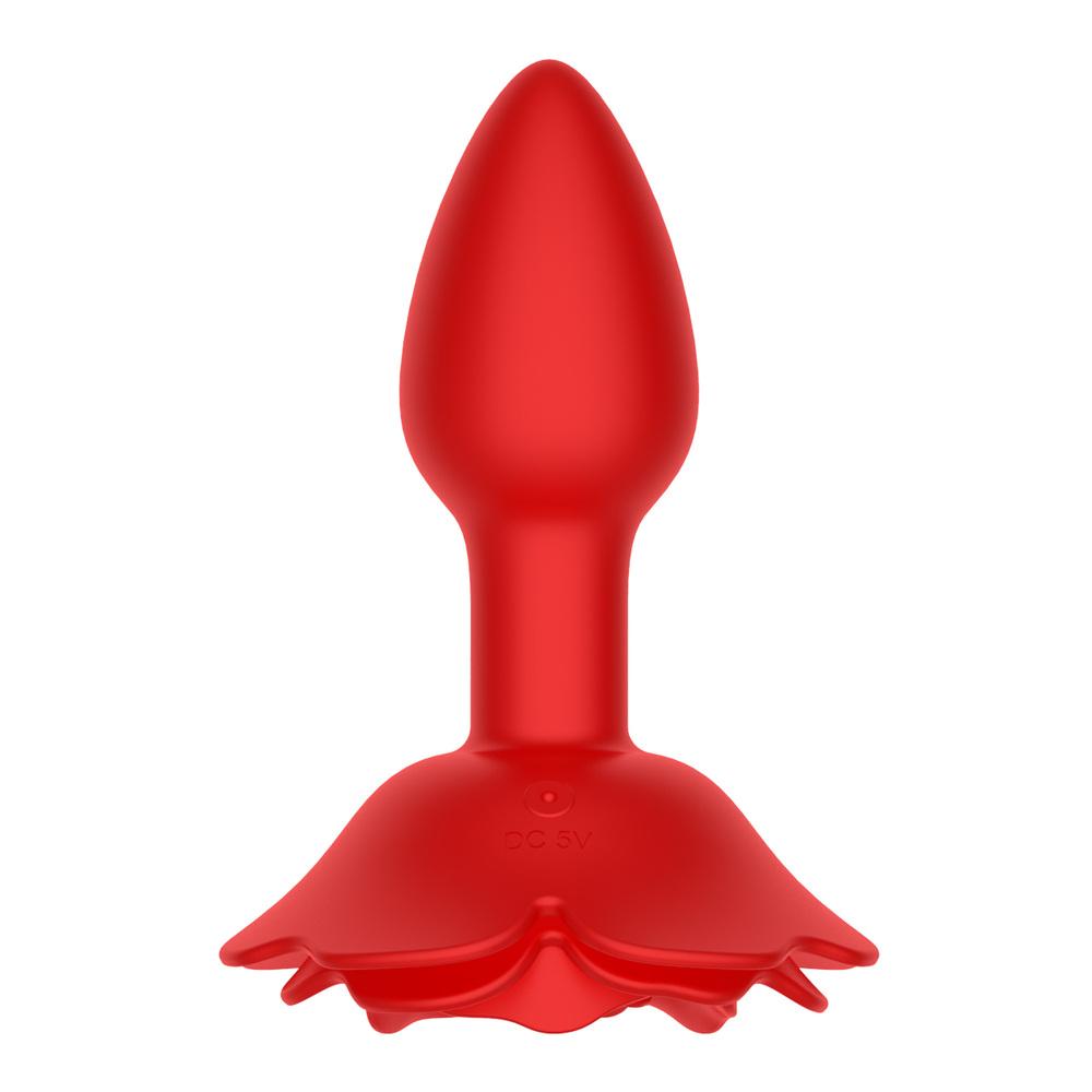 BASIC X rotační a vibrační anální kolík červený