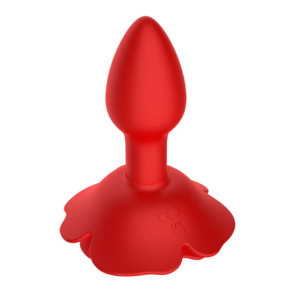 BASIC X rotační a vibrační anální kolík červený
