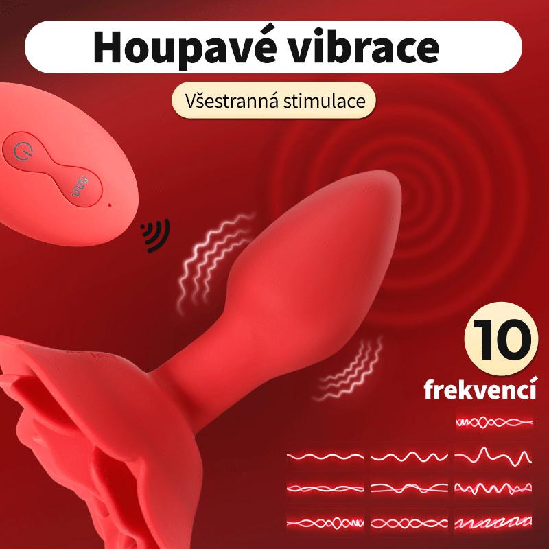 BASIC X rotační a vibrační anální kolík červený - Image 5