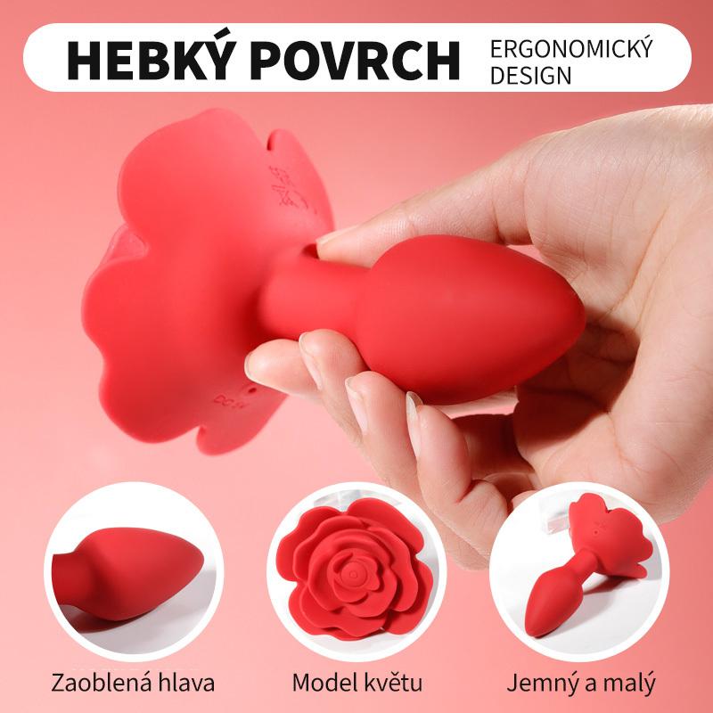 BASIC X rotační a vibrační anální kolík červený - Image 6