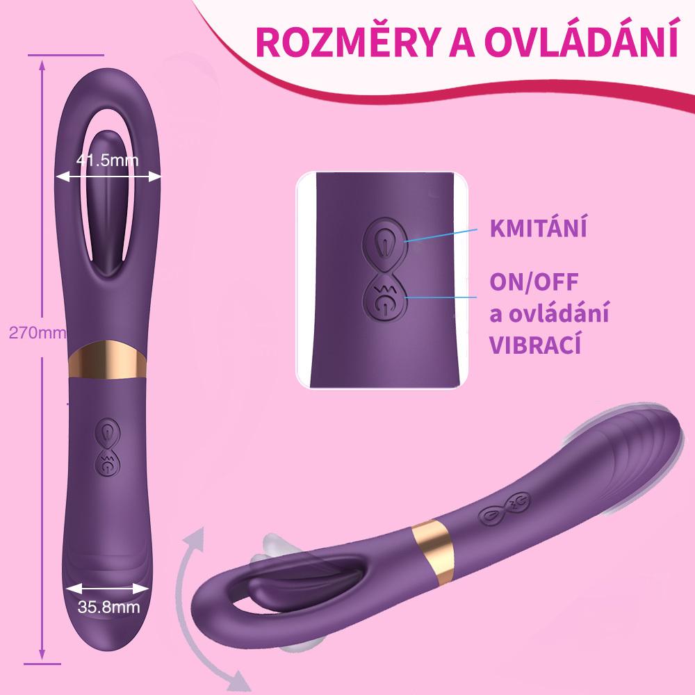 BASIC X Lisa oboustranný vibrátor fialový