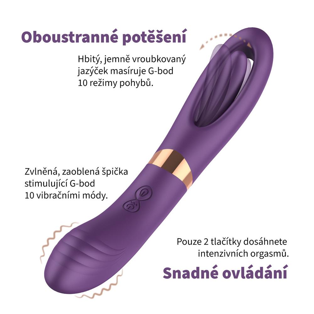 BASIC X Lisa oboustranný vibrátor fialový - Obrázek 4