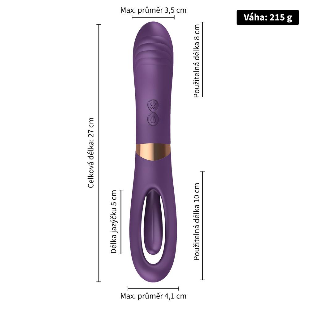 BASIC X Lisa oboustranný vibrátor fialový - Obrázek 3