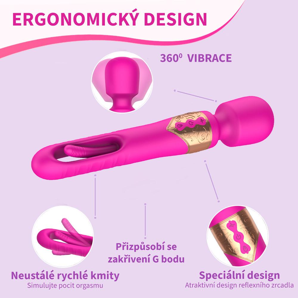 BASIC X Ellie masážní hlavice růžová