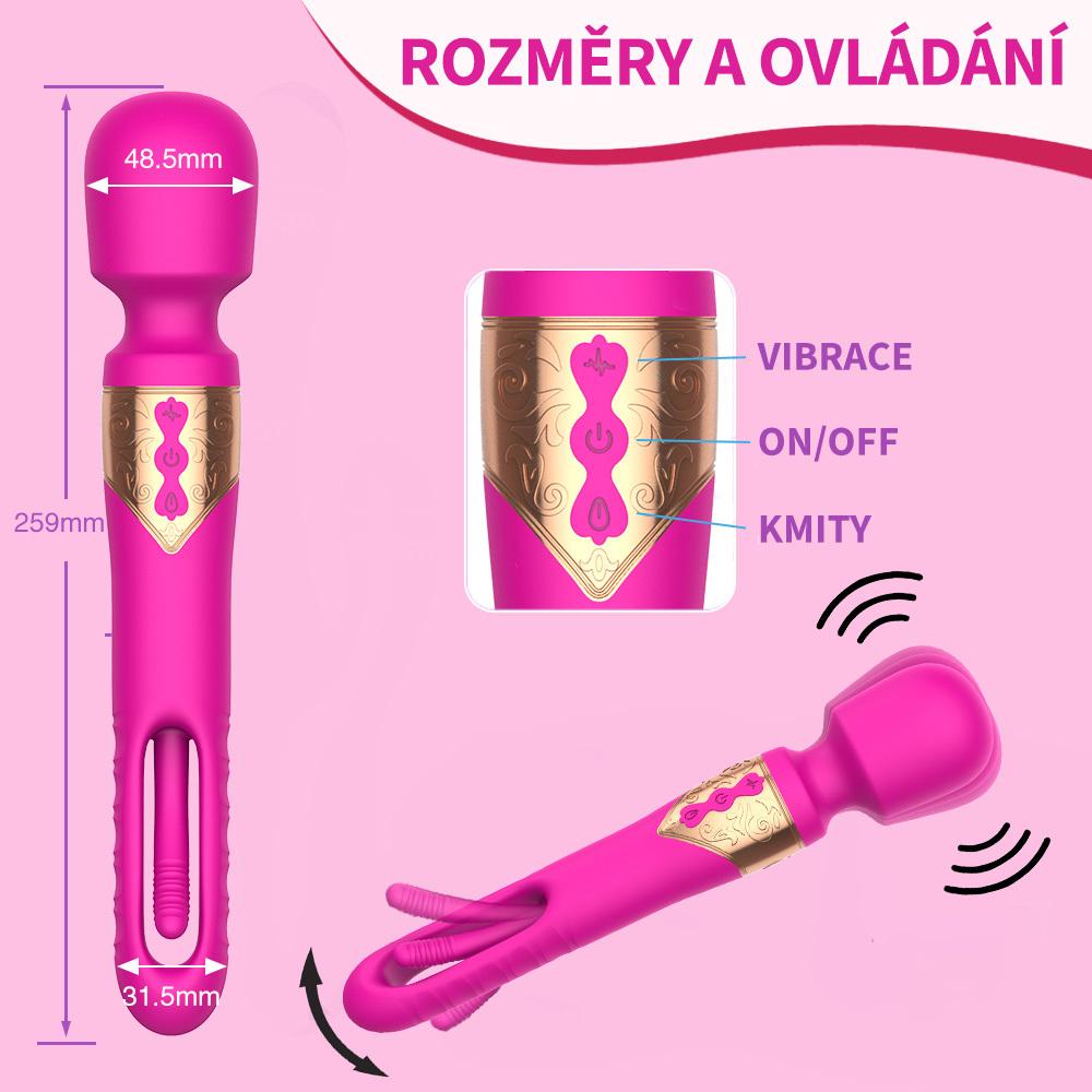 BASIC X Ellie masážní hlavice růžová