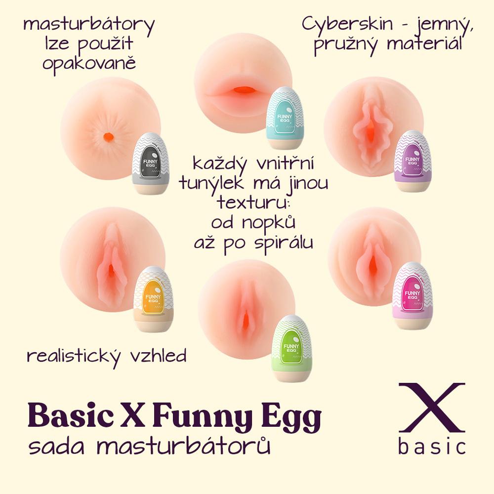 BASIC X Funny Egg sada masturbátorů 6 ks - Image 2