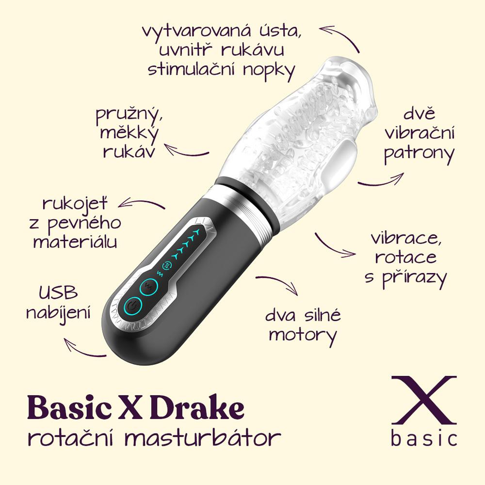 BASIC X Drake rotační masturbátor - Obrázek 2