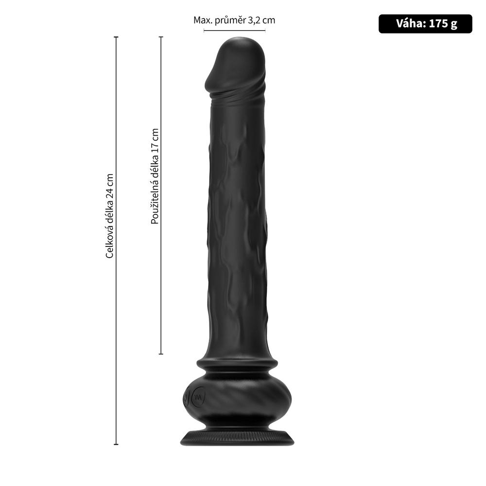 Romant Leo Wave realistický vibrátor s přísavkou černý - Obrázek 3