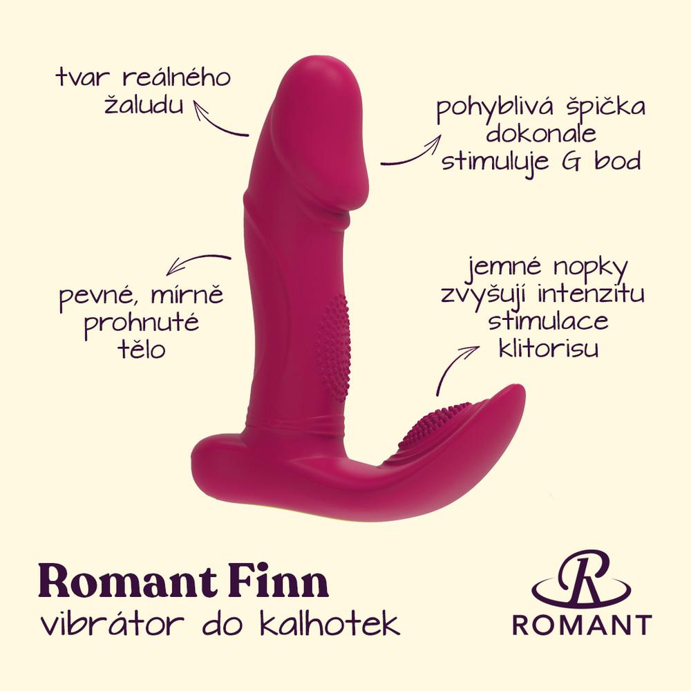 Romant Finn vibrátor do kalhotek s pohyblivou špičkou - Image 2