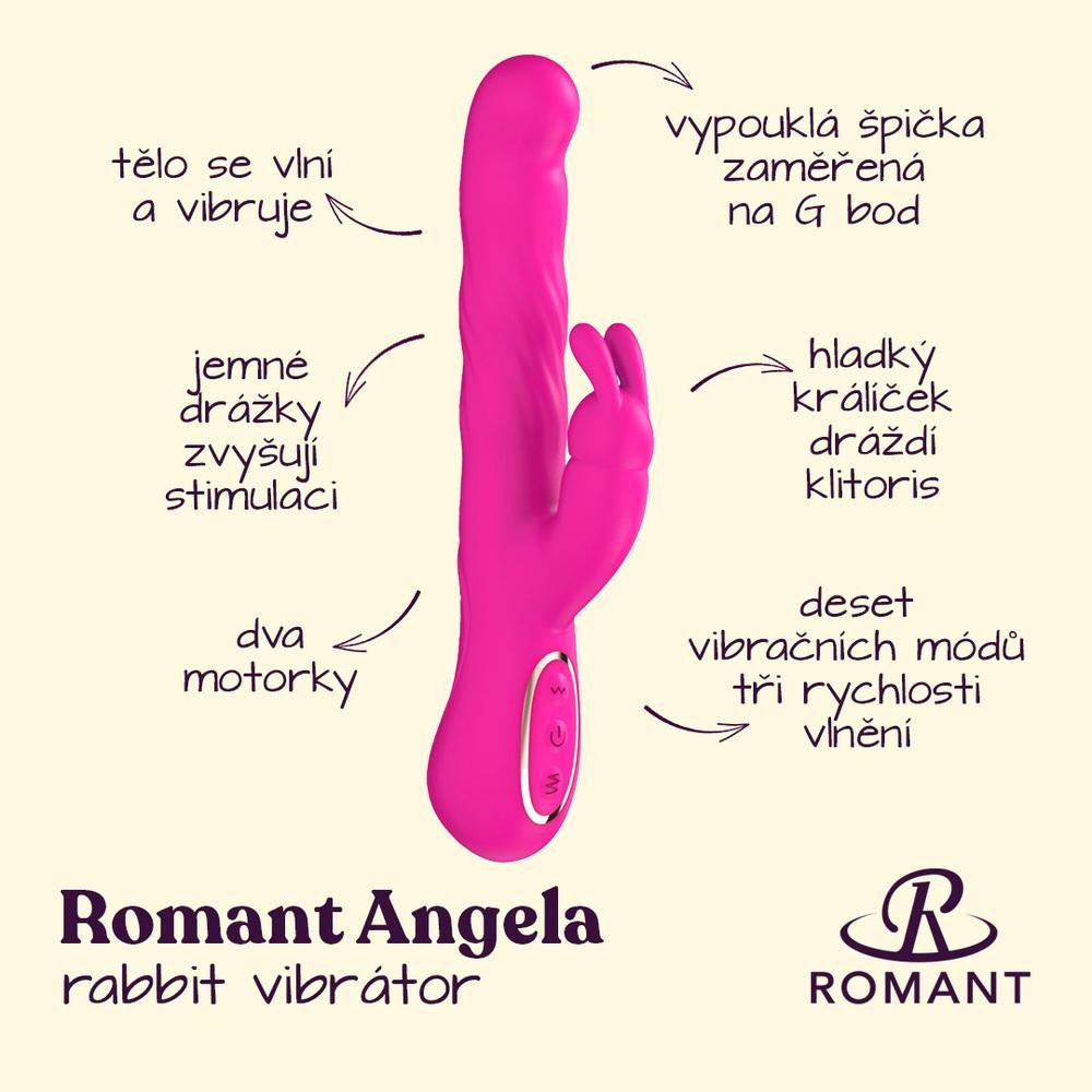 Romant Angela rabbit vibrátor růžový - Image 2