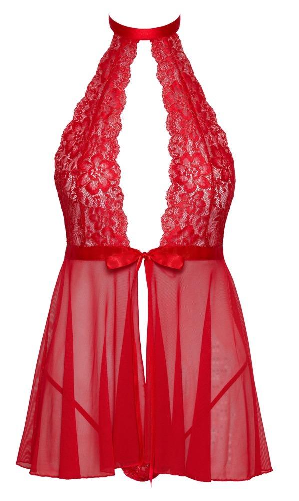 Kissable Set košilka a tanga - červená: S/M - Obrázek 3