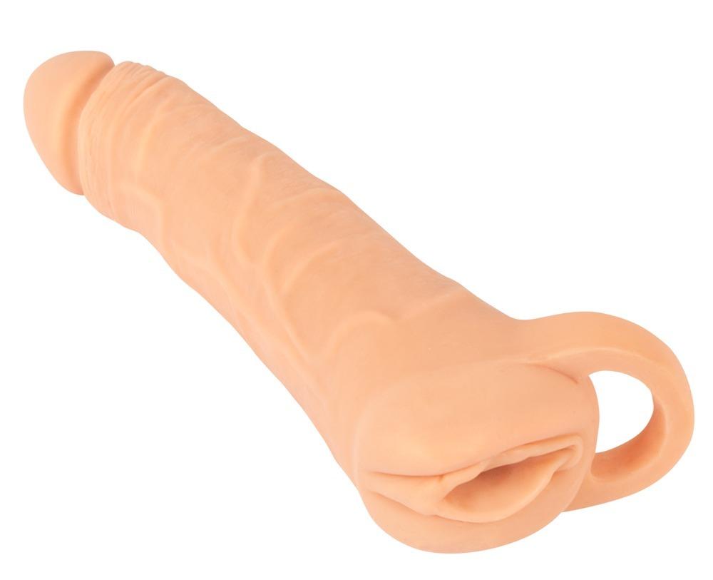 2v1 Návlek na penis a masturbátor 24 cm od Nature Skin