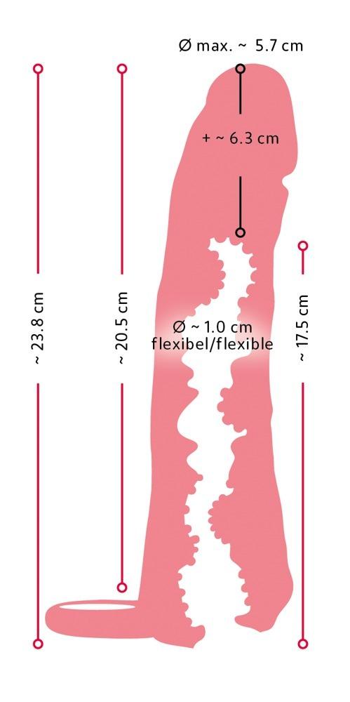 Nature Skin 2v1 Návlek na penis a masturbátor 24 cm (obrázek 8)