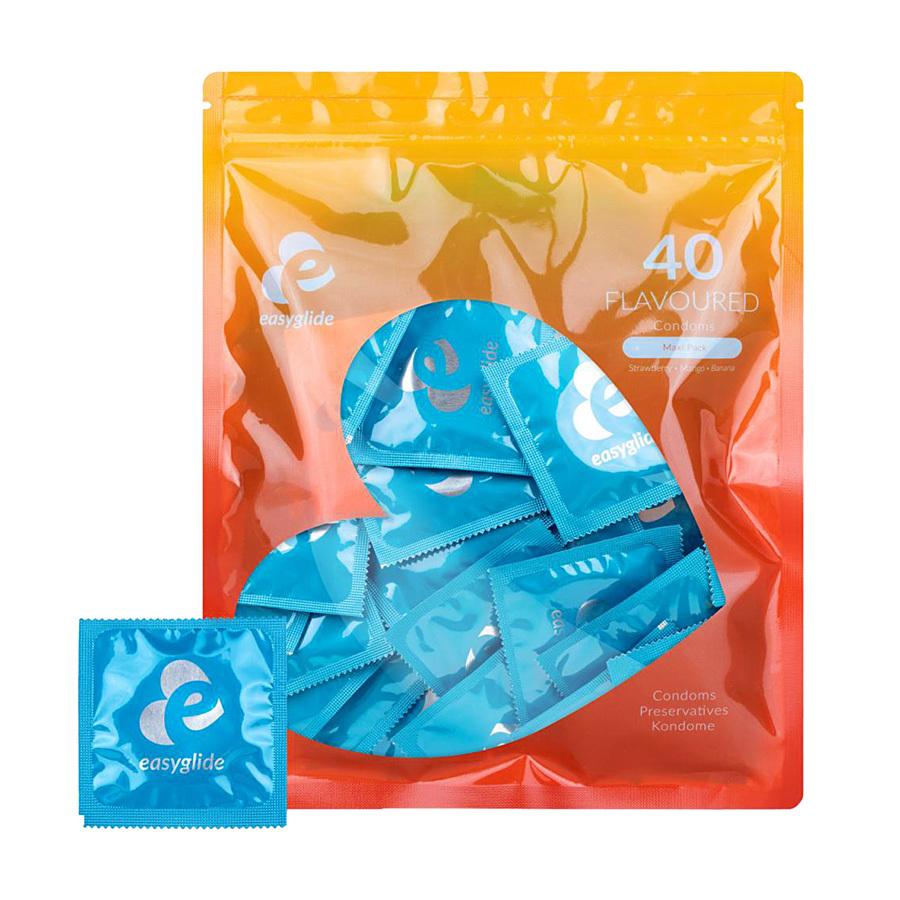 Levně EasyGlide Flavored kondomy 40 ks