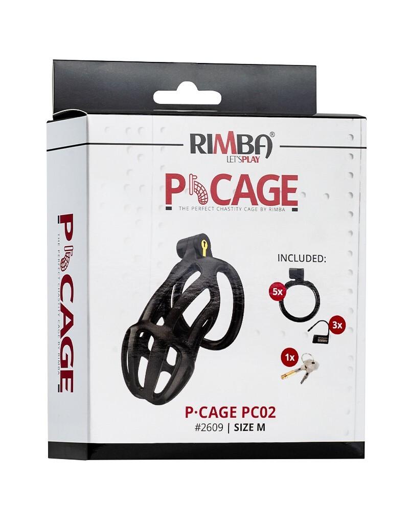 P-CAGE PC02 Klec na penis M - černá (obrázek 7)