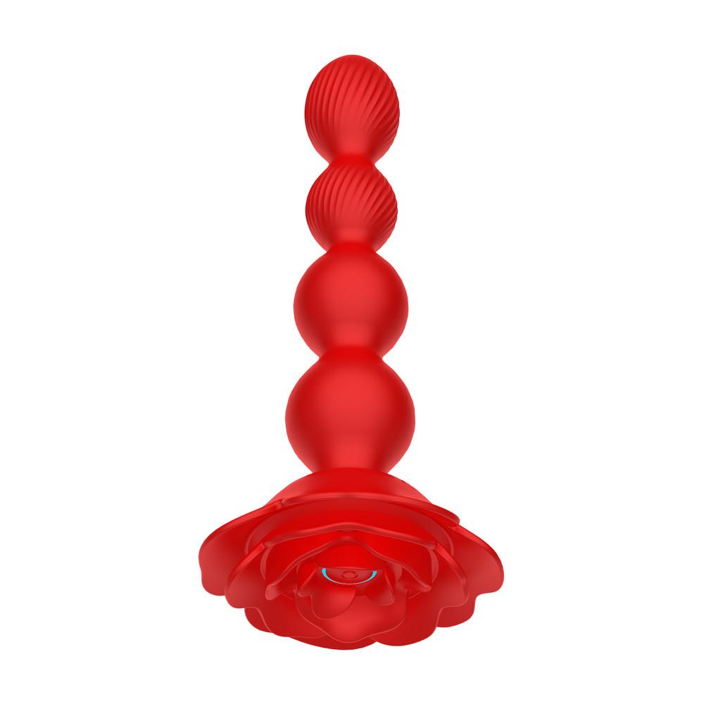 BASIC X vibrační anální korále červené