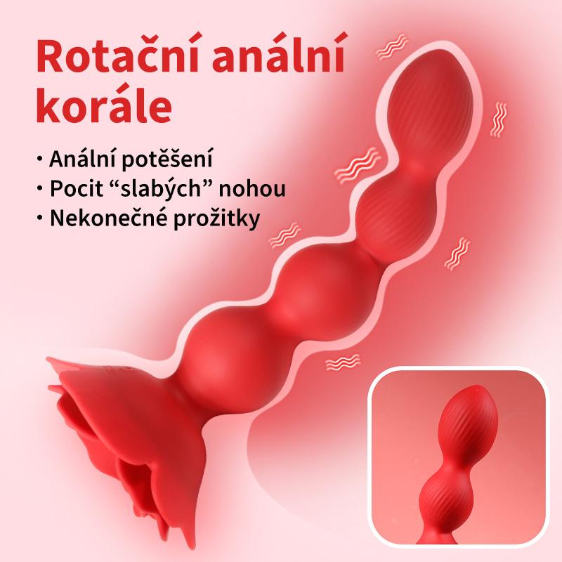 BASIC X vibrační anální korále červené - Image 6