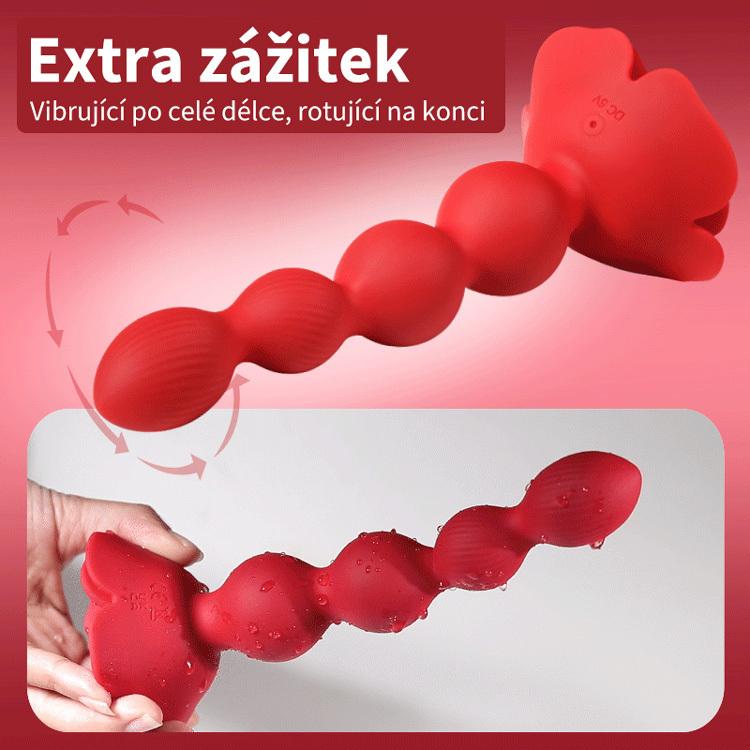 BASIC X vibrační anální korále červené - Image 5