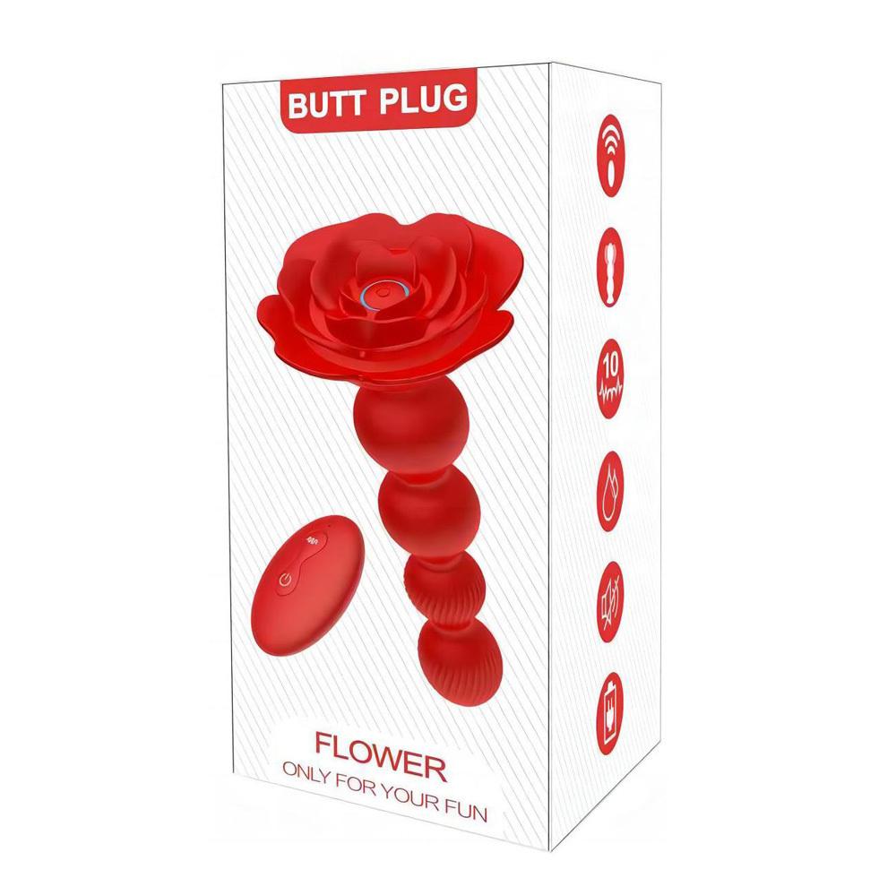 BASIC X vibrační anální korále červené