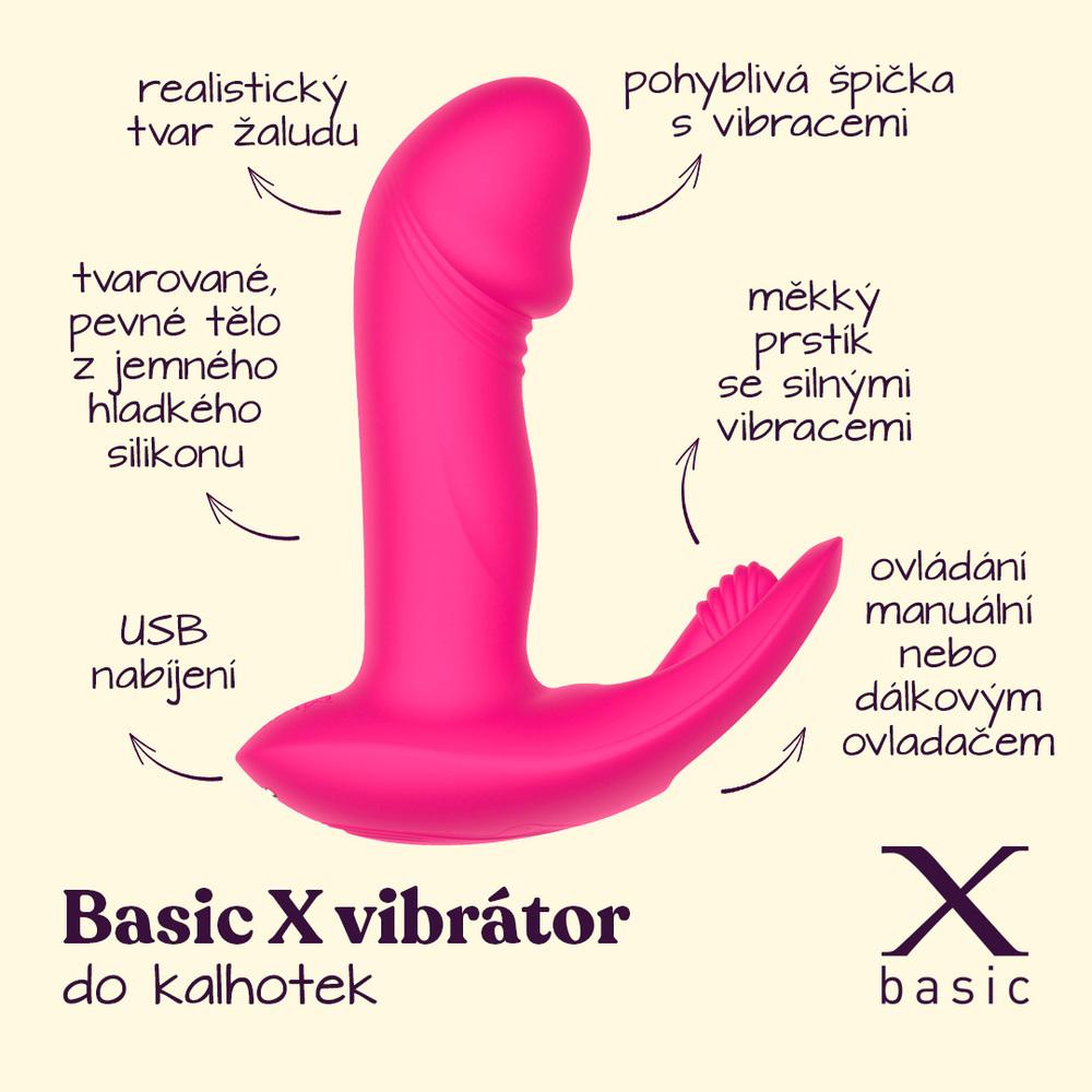 BASIC X vibrátor do kalhotek růžový - Image 2