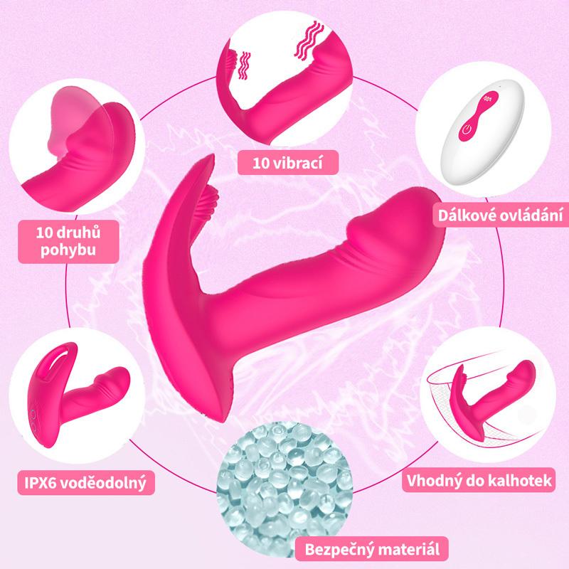 BASIC X vibrátor do kalhotek růžový