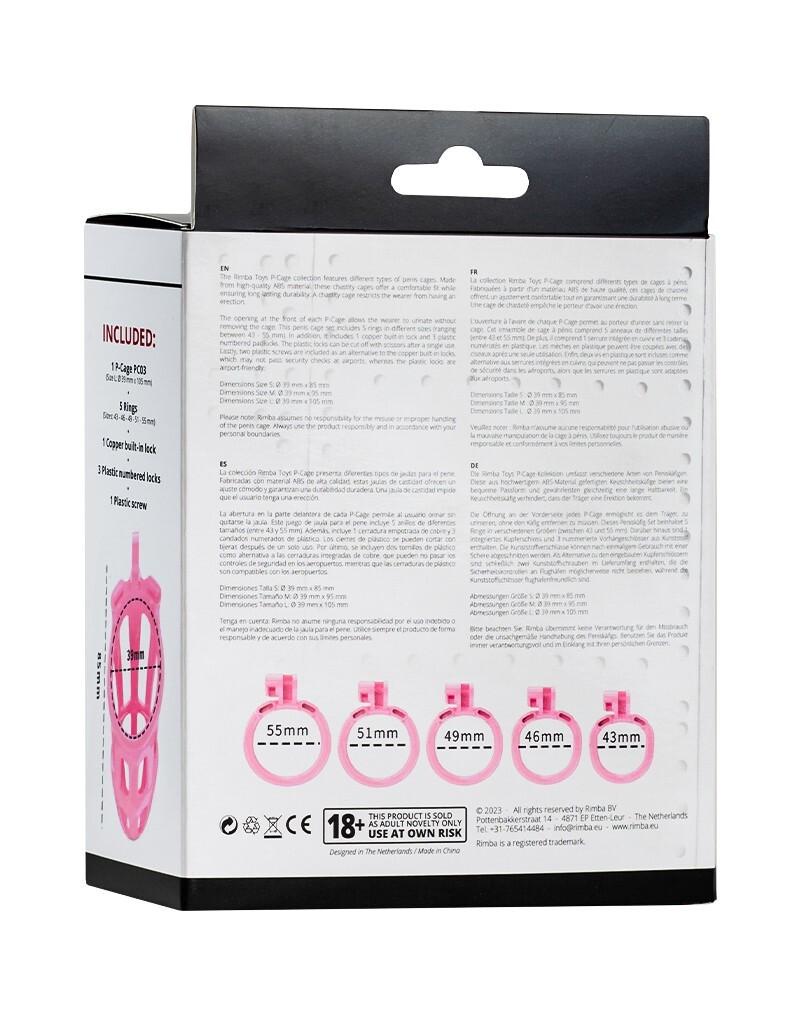 P-CAGE PC02 Klec na penis S – růžová