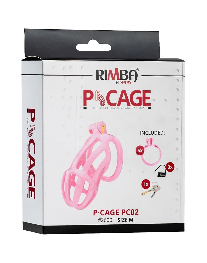 P-CAGE PC02 Klec na penis M – růžová