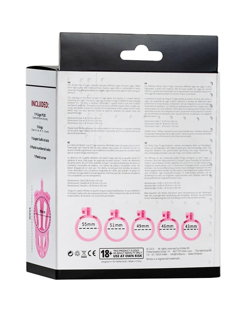 P-CAGE PC02 Klec na penis M – růžová