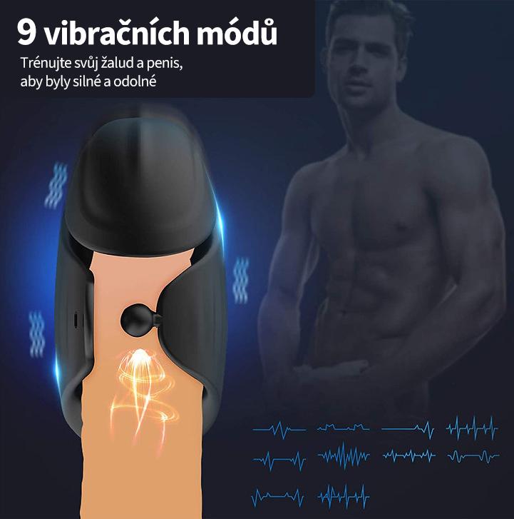 BASIC X Bobby 2 APP vibrační masturbátor s nastavitelným průměrem černý