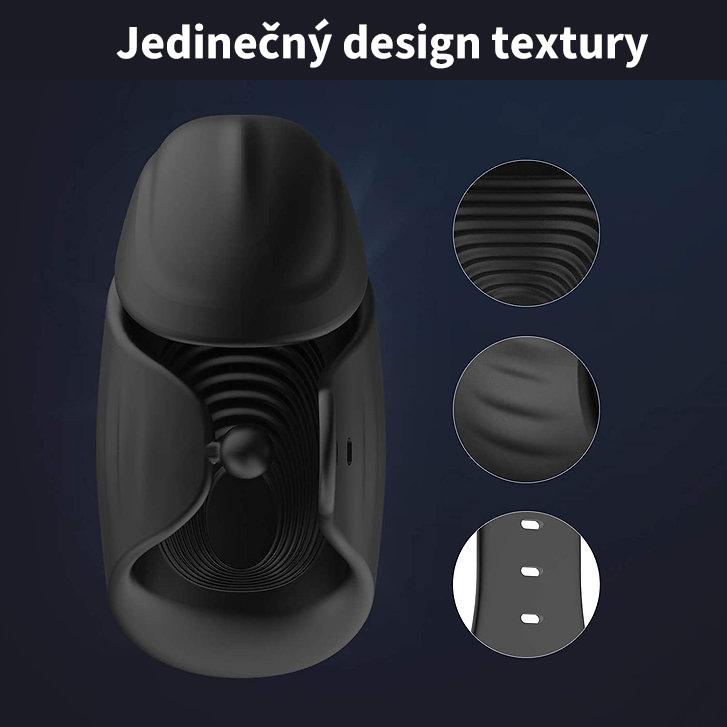 BASIC X Bobby 2 APP vibrační masturbátor s nastavitelným průměrem černý