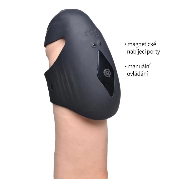 BASIC X Bobby 2 APP vibrační masturbátor s nastavitelným průměrem černý