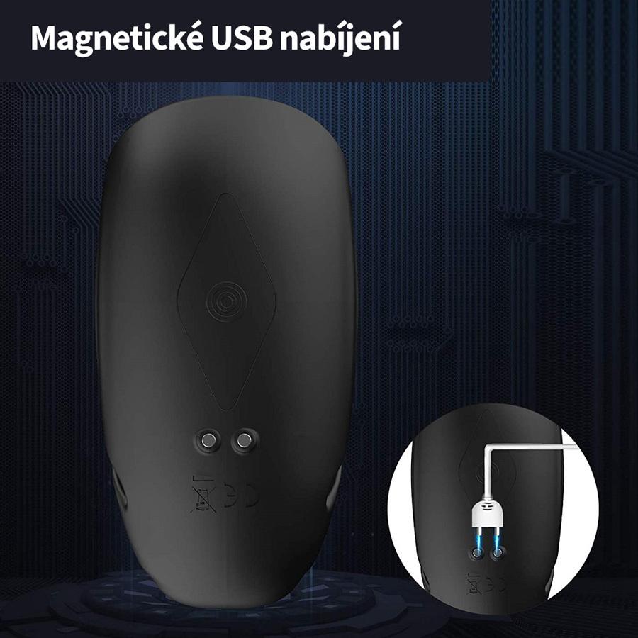 BASIC X Bobby 2 APP vibrační masturbátor s nastavitelným průměrem černý