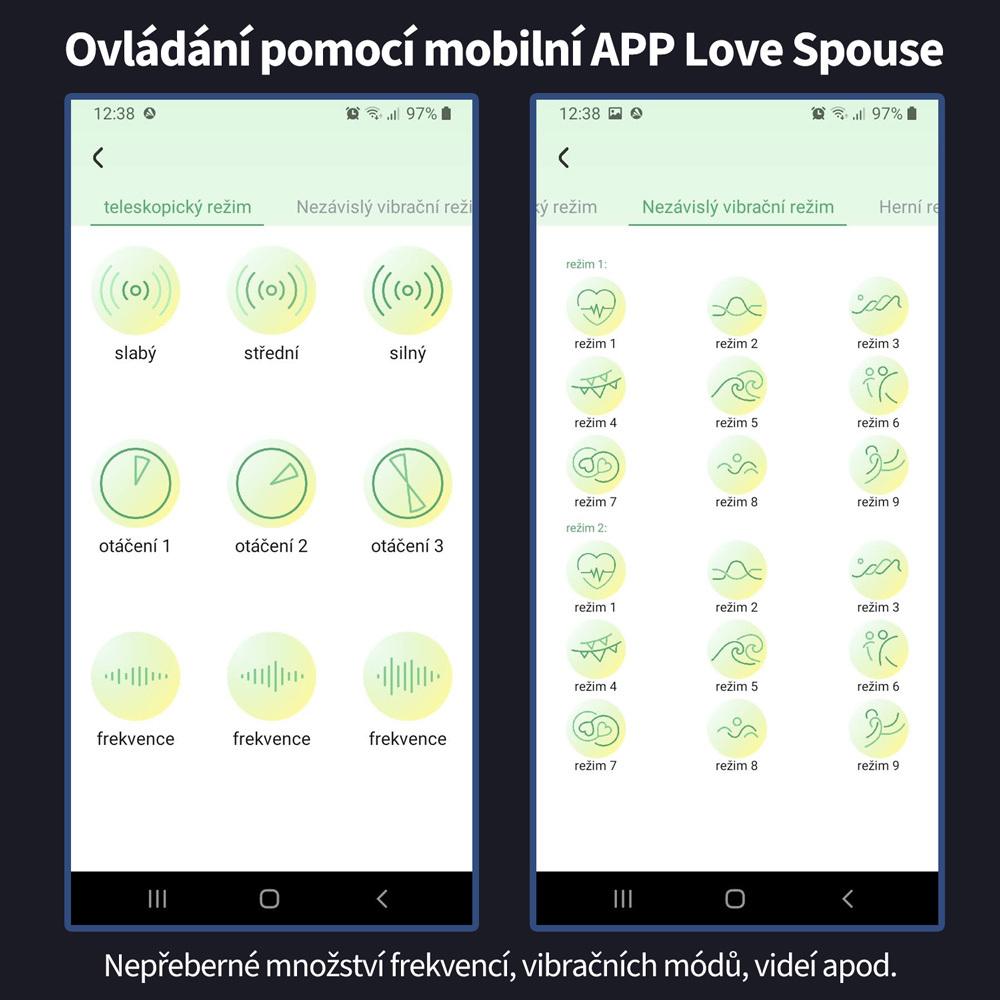 BASIC X Bobby 2 APP vibrační masturbátor s nastavitelným průměrem černý