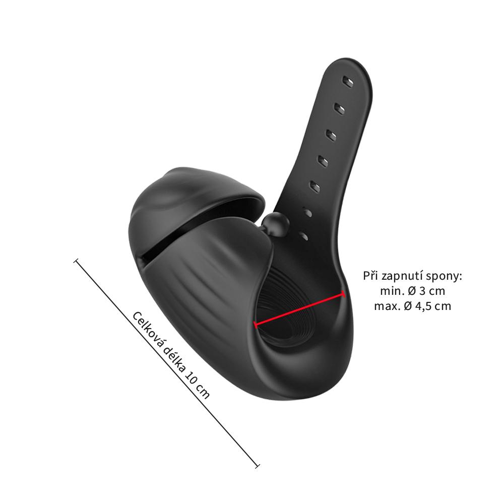 BASIC X Bobby 2 APP vibrační masturbátor s nastavitelným průměrem černý