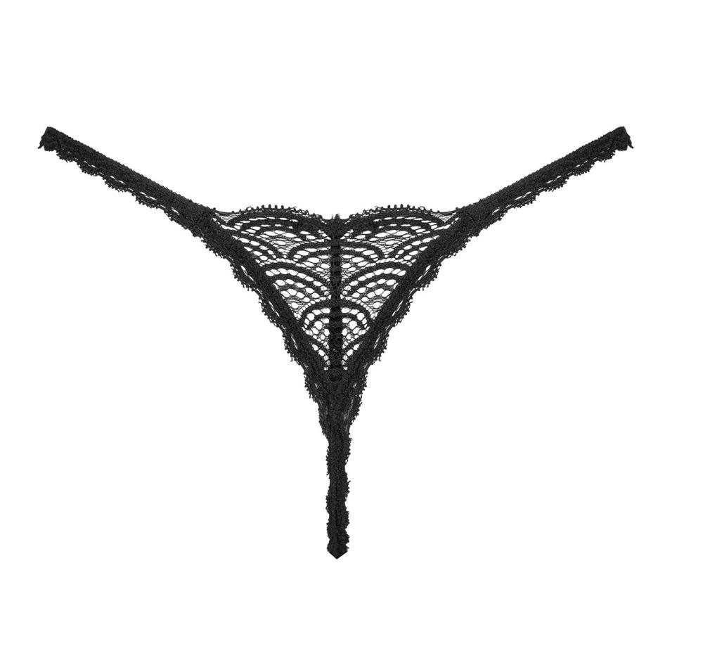 Obsessive Chemeris tanga – černá: XS/S