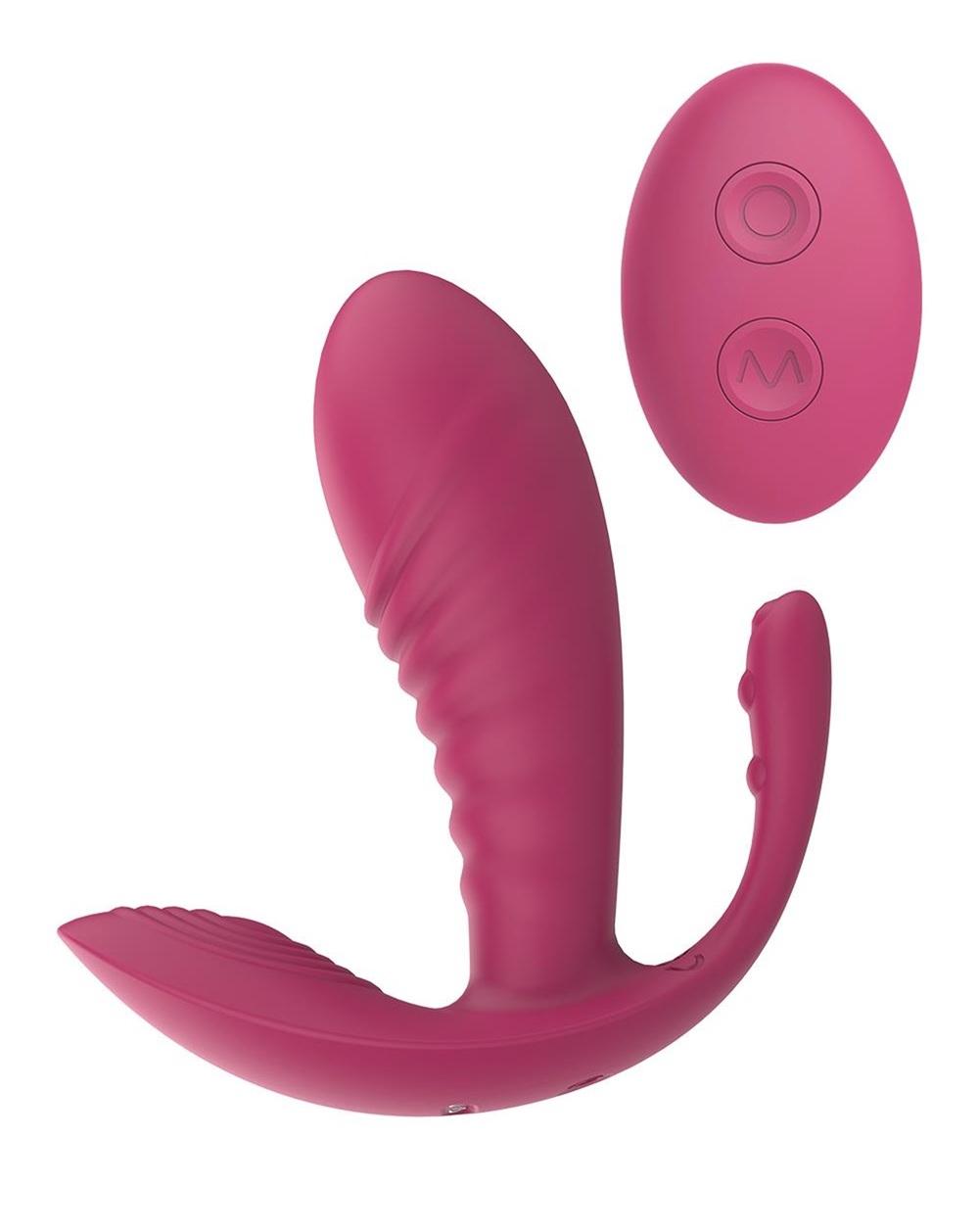 Levně Dream Toys Essentials Triple Pleasure Vibe Pink