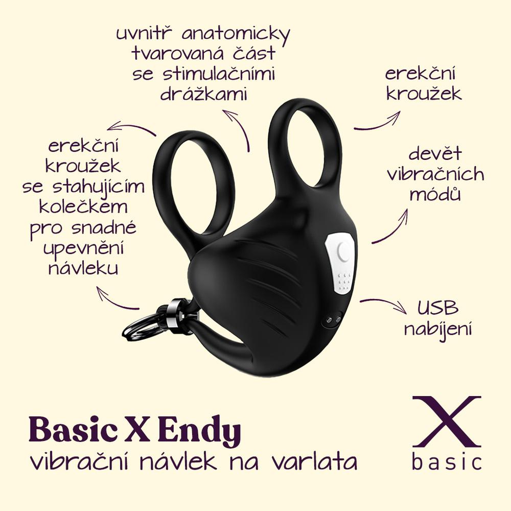 BASIC X Endy vibrační návlek na varlata - Image 2