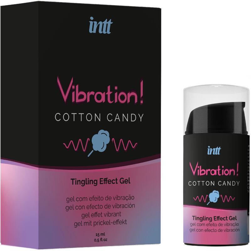 Levně intt Vibration! Tingling effect gel - Cotton Candy 15 ml