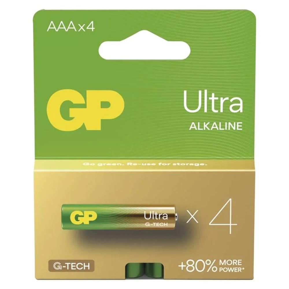 GP Ultra – alkalická baterie AAA 4 ks