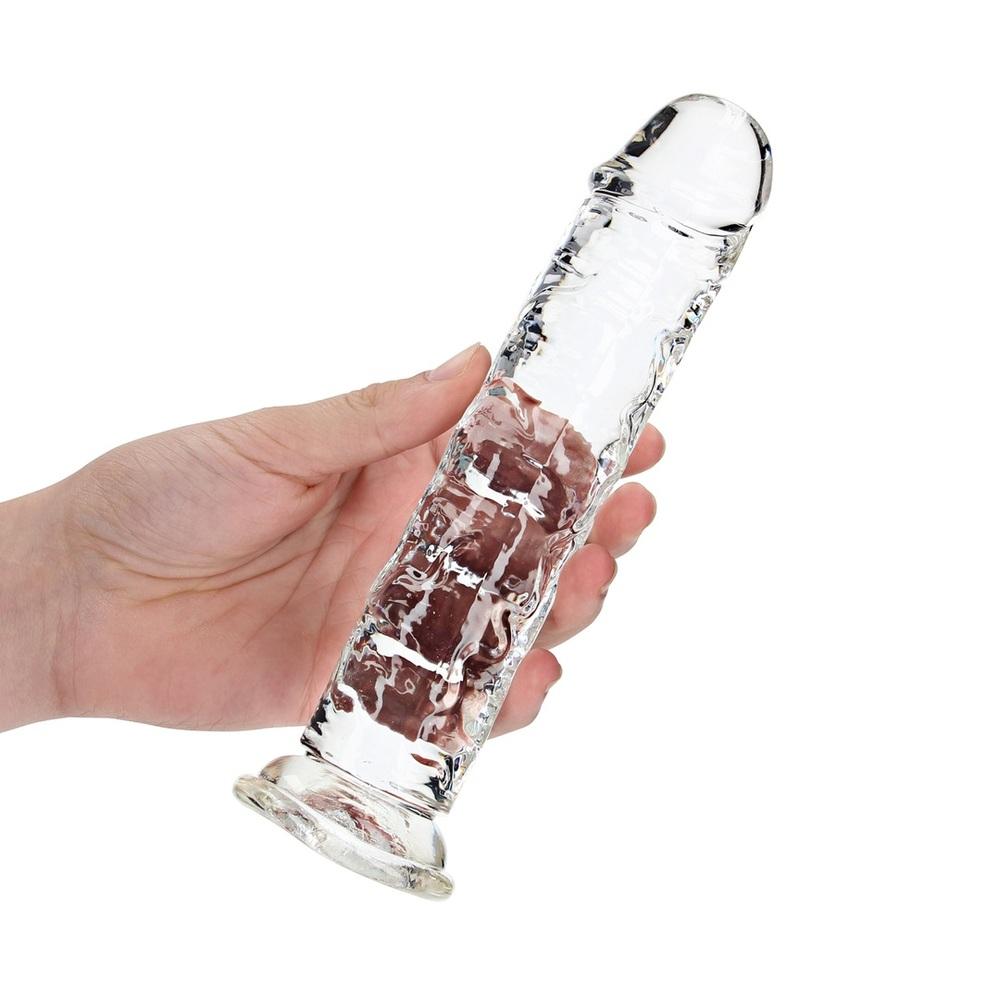 Realrock Realistické dildo s přísavkou 22 cm – transparentní